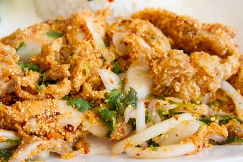 Mixed fried chicken Stock Photos