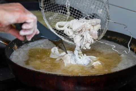 Mixed fried fish Stock Photos