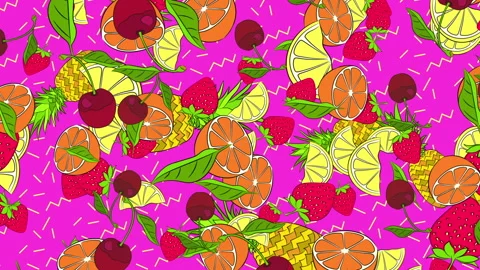 Mixed Fruit Background Stock Footage 244643782