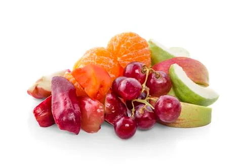 Mixed Fruit isolated on white background Foto stock