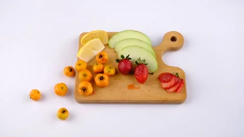 Mixed fruit plate Stock Footage 236200676