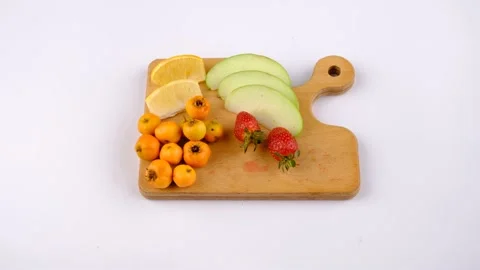 Mixed fruit plate Stock Footage 236200860