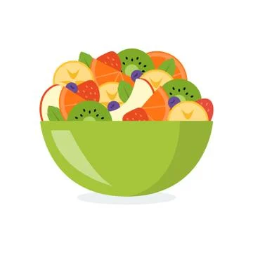 Mixed fruit salad Stock Illustration