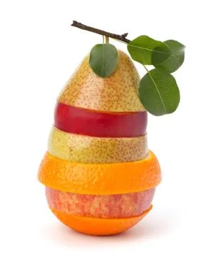 Mixed fruit slices Stock Photos