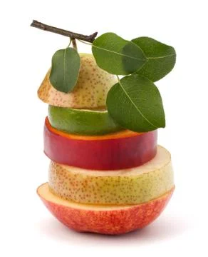 Mixed fruit slices Stock Photos