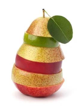 Mixed fruit slices Stock Photos