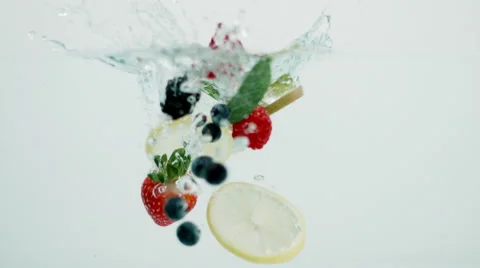 Mixed Fruit Splash Stock Footage 68841179