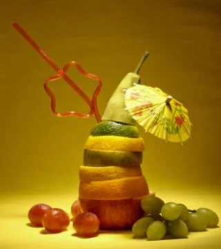 Mixed fruits Stock Photos