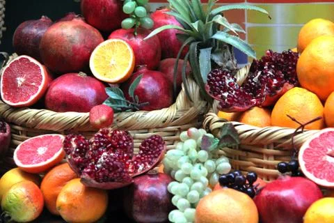 Mixed fruits, selective focus Stock Photos