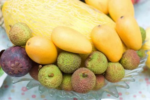 Mixed Fruits set Stock Photos