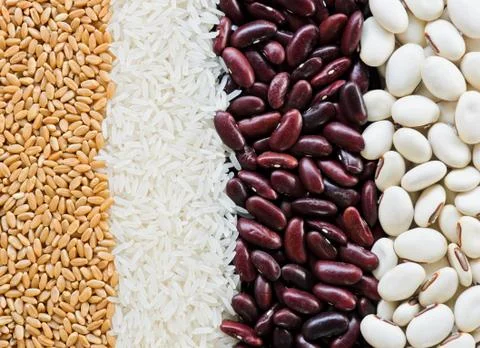 Mixed grains background Stock Photos