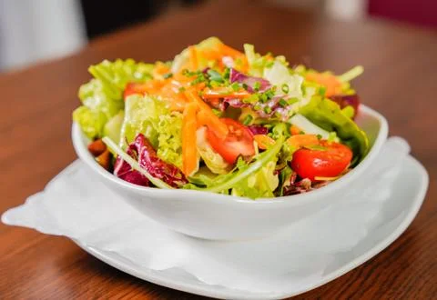 Mixed Green Salad Stock Photos