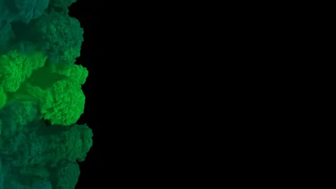 Mixed Green Smoke Transition Stock Footage 100535213