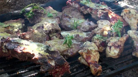 Mixed grill Stock Footage 22760269