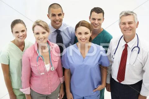 Mixed group of medical professionals Stock Photos