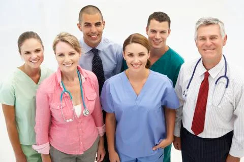 Mixed group of medical professionals Stock Photos