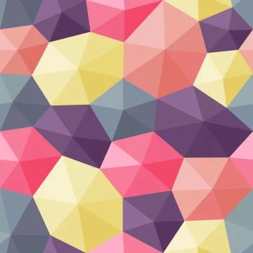 Mixed hexagons 3D shading multicolor Stock Illustration