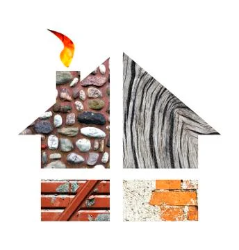 Mixed house material Stock Photos