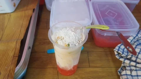 Mixed Iced Drink Stock Footage 332796998