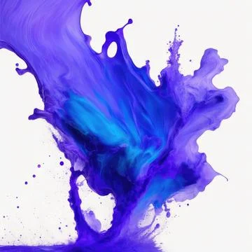 Mixed inks spray, splatter, texture on white surface background Stock Illustration