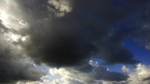 Mixed late morning clouds, Timelapse Stock Footage 183988767