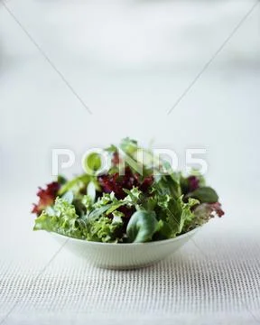 Mixed Leaf Salad In Bowl