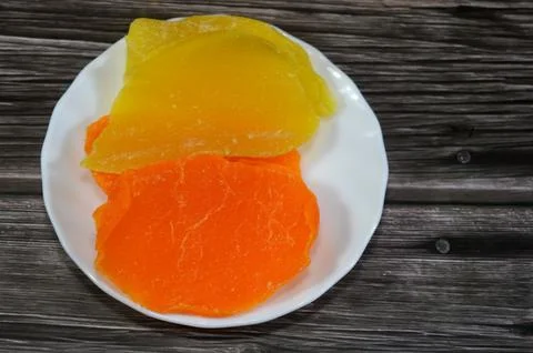 Mixed Mango dried fruit, Dried fruits are fresh fruits that have had most o.. Stock Photos