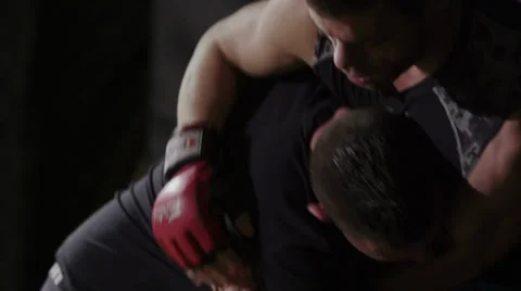 Mixed Martial Arts - Close up grappling 2 Stock Footage 35144583