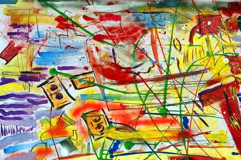 Mixed media paint textures Stock Illustration