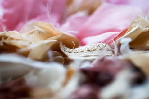 Mixed mess of fabrics Stock Photos