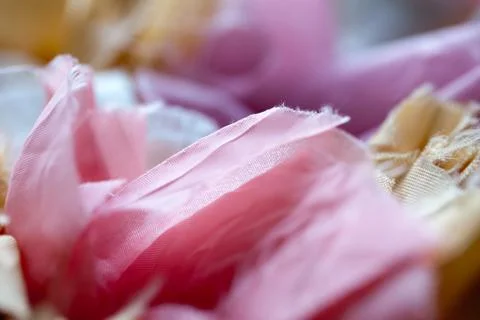 Mixed mess of fabrics Stock Photos
