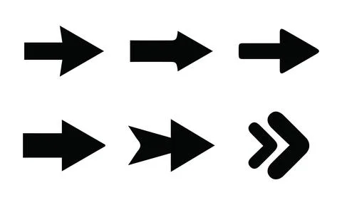 Mixed Navigation and Fast Forward Chevron Arrows Illustration