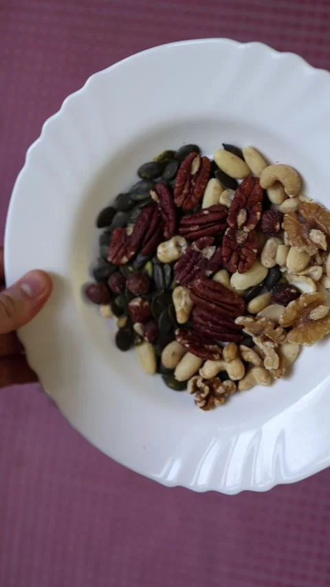 Mixed nuts and seeds snack Stock Footage 340221413