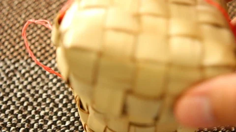 Mixed nuts in bamboo box in studio Chiangmai Thailand Stock Footage 104540964