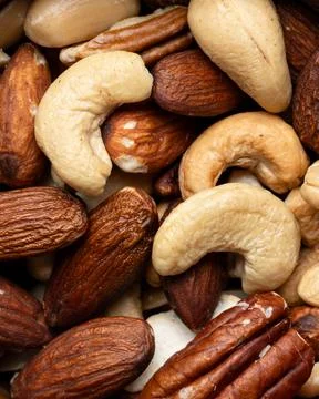 Mixed nuts macro texture healthy snack 写真素材