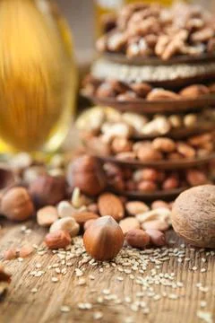 Mixed nuts mixed nuts on a rustic background Copyright: xZoonar.com/juliek... Stock Photos