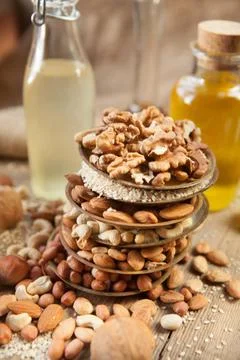 Mixed nuts mixed nuts on a rustic background Copyright: xZoonar.com/juliek... Stock Photos