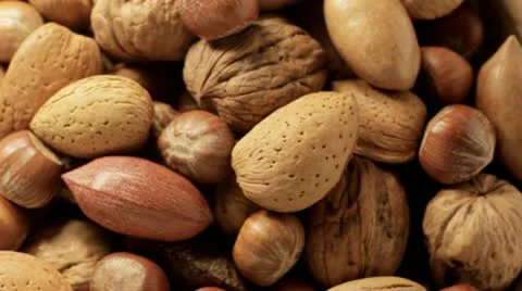 Mixed Nuts Overhead Video stock 10863828