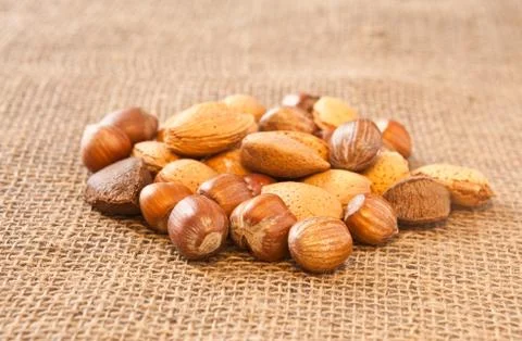 Mixed nuts Stock Photos
