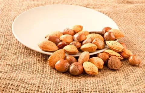 Mixed nuts Stock Photos