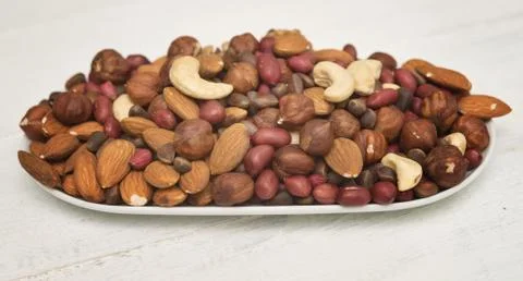 Mixed nuts Stock Photos