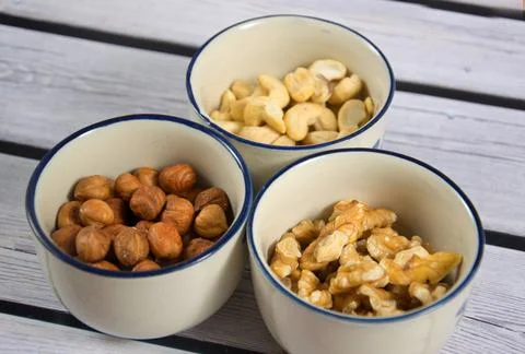 Mixed nuts Stock Photos