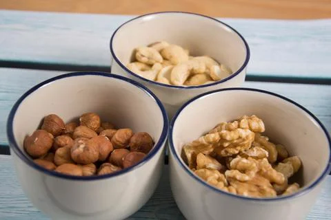 Mixed nuts Stock-Fotos