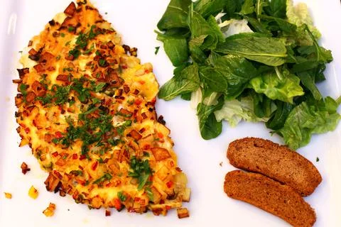 Mixed omelette with vegetables Stock Photos