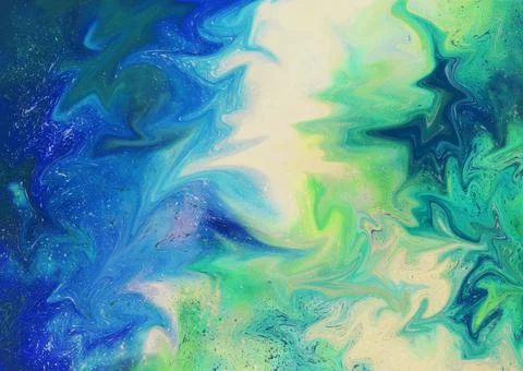 Mixed paint background. blue, green, mint, aquamarine Illustrazione stock