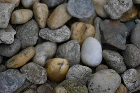 Mixed pebbles background Stock Photos
