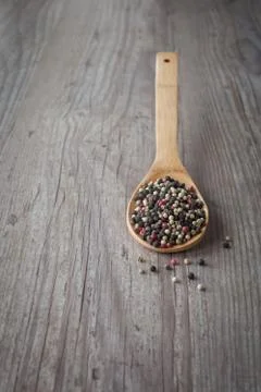 Mixed pepper grains Stock Photos