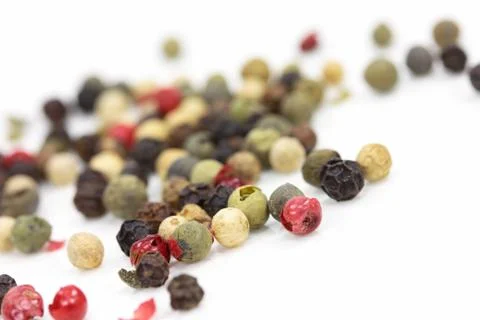 Mixed pepper isolated Stock Photos