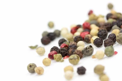 Mixed pepper isolated Stock Photos