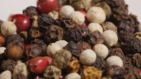 Mixed Peppercorns CU Stock Footage 77472871